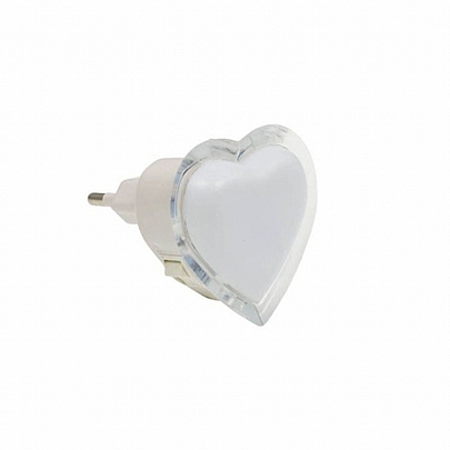 LED Φωτάκι Νυκτός Σε Σχήμα Καρδιάς Ψυχρό Λευκό 0.3W 6400K 
