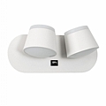 REGENCY LED Δίφωτο Λευκό Φωτιστικό Τοίχου 16W Με Φορτιστή USB 3Α Φυσικό Λευκό Φως : 1