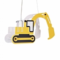 GloboStar EXCAVATOR Children's Hanging Ceiling Lamp Single Light E27 Yellow PVC : 3