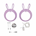 GloboStar BUNNY Children's Hanging Ceiling Lamp Single Light E27 PinkPVC : 4