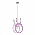 GloboStar BUNNY Children's Hanging Ceiling Lamp Single Light E27 PinkPVC : 1