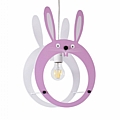 GloboStar BUNNY Children's Hanging Ceiling Lamp Single Light E27 PinkPVC : 3