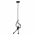 GloboStar FIGURE Children's Hanging Ceiling Lamp Single Light E27 Black Metallic : 1