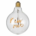 GloboStar LED Λάμπα KISS ME Filament E27 G125 Γλόμπος 4W : 1