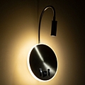 GOOSE LED Silver Nickel Wall Lamp 6W With USB Charger 3A Reading Light & 360° Hidden Lighting Natural White Light : 4