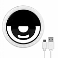 Selfie Ring Light LED Μαύρο Για Smart Phone Με Επαναφορτιζόμενη Μπαταρία  : 1